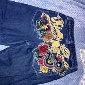 ninth hall Embroidered Blue Jeans